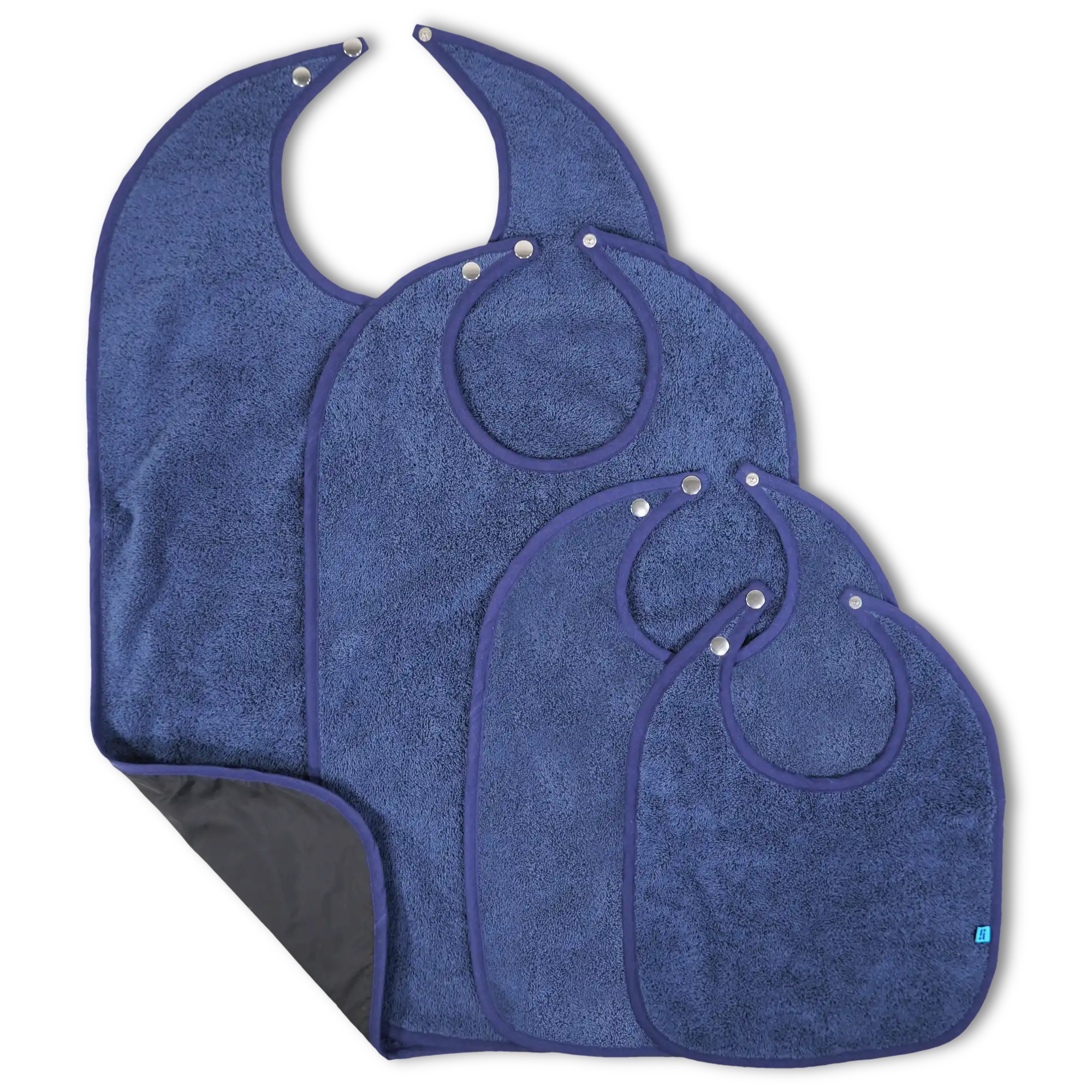 Frottee-Latz mit Nässeschutz, Druckknopf