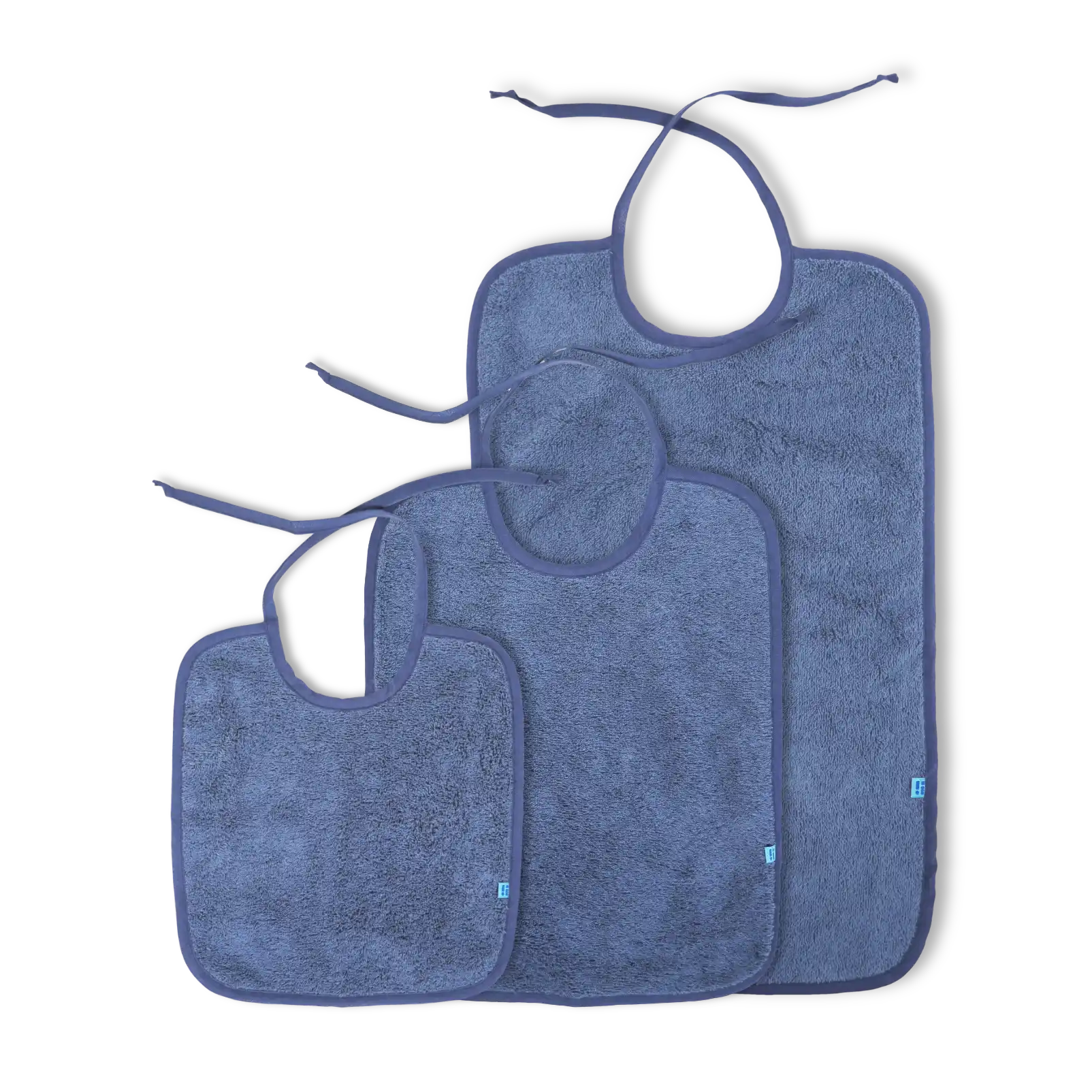 Frottee-Latz mit Nässeschutz, Marine